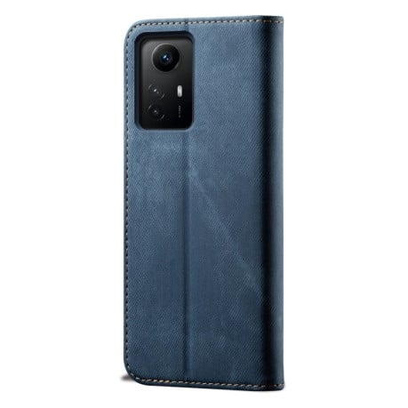 Чохол книжка Denim Texture Casual Style на Xiaomi Redmi Note 12S - синій