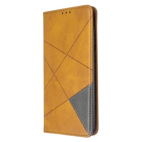 Чехол-книжка Rhombus Texture на Samsung Galaxy A71 / А715 - светло-коричневый