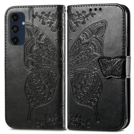 Чохол-книжка Butterfly Love Flower Embossed для Samsung Galaxy A16 - чорний