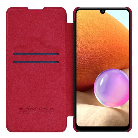 Шкіряний чохол-книжка Nillkin Qin Series для Samsung Galaxy A32 4G-червоний