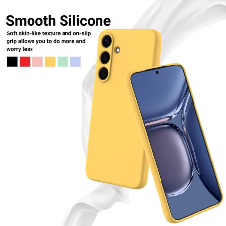 Силіконовий чохол Solid Color Liquid Silicone  для Samsung Galaxy S25+ 5G - жовтий