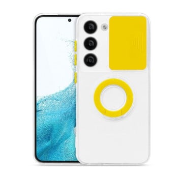Протиударний чохол Sliding Camera with Ring Holder для Samsung Galaxy S23+Plus 5G - жовтий