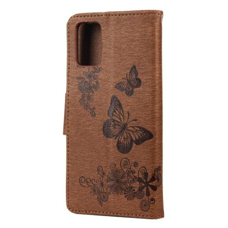 Чохол-книжка Floral Butterfly для Samsung Galaxy A03s - коричневий