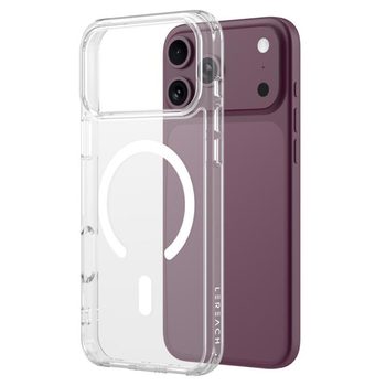 Противоударный магнитный чехол LeReach TOC Clear Series на iPhone 18 Pro — прозрачный