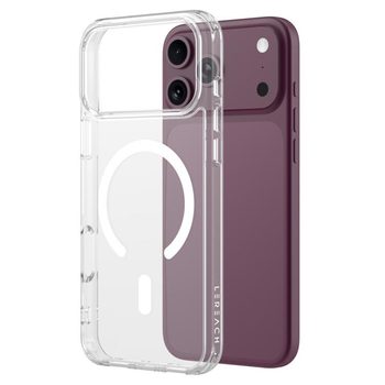 Ударозахисний магнітний чохол LeReach TOC Clear Series на iPhone 18 Pro Max — прозорий
