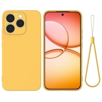 Силиконовый чехол Solid Color Liquid Silicone на Realme 15T 5G — жёлтый