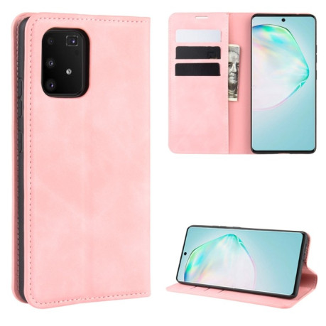 Чохол-книжка Retro-skin Business Magnetic Samsung Galaxy S10 Lite -рожевий