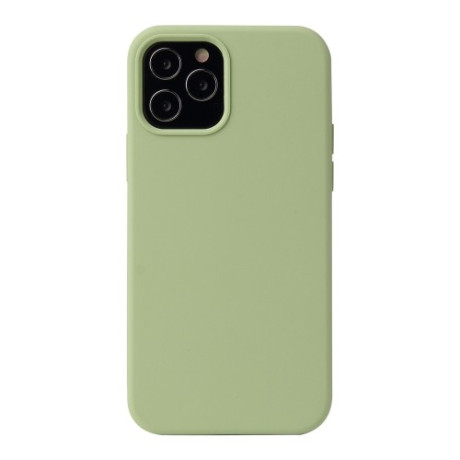 Силиконовый чехол Solid Color Liquid на iPhone 12 Pro Max - зеленый