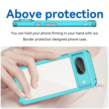 Противоударный чехол Colorful Acrylic Series для Google Pixel 8 - синий