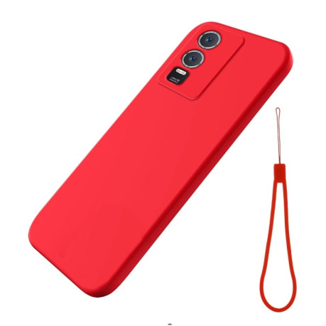 Силіконовий чохол Solid Color Liquid Silicone на Vivo Y76 5G/Y76s - червоний