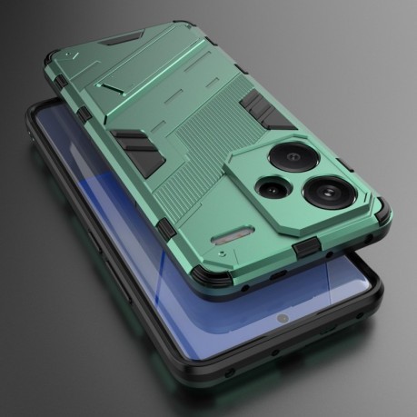 Противоударный чехол Punk Armor для Xiaomi Redmi Note 13 Pro 5G/Poco X6 5G - зеленый