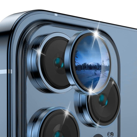 Захисне скло на камеру ENKAY AR Anti-reflection Camera Lens для iPhone 15 Pro/15 Pro Max - синє