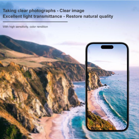 Защитное стекло на камеру imak High Definition на iPhone 17 Pro Max - прозрачное