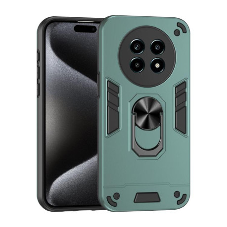 Ударозащитный чехол Shockproof Metal Ring Holder для Realme 13 Pro / 13 Pro+ - зеленый