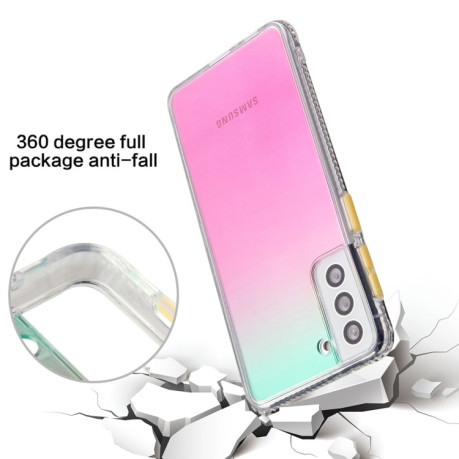 Противоударный чехол Gradient Acrylic для Samsung Galaxy S22 5G - оранжевый