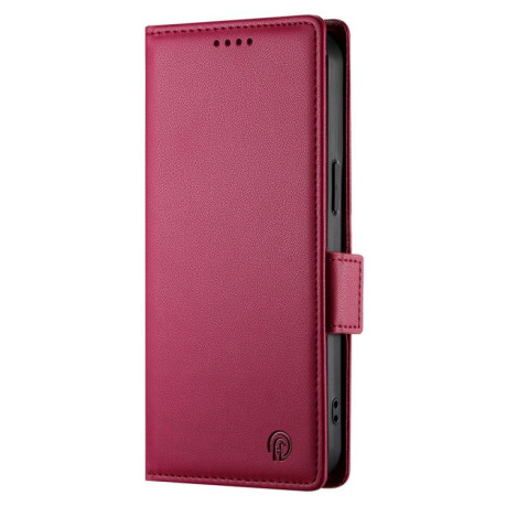 Чохол-книжка Side Buckle Magnetic Frosted Leather для OPPO A5 PRO 5G - винно-червоний