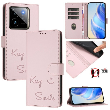 Чехол-книжка Embossing Stripe RFID для Realme GT 7 Pro 5G Global - розовый