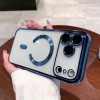 Противоударный чехол Electroplating (Magsafe) для iPhone 17 Pro Max — светло-синий