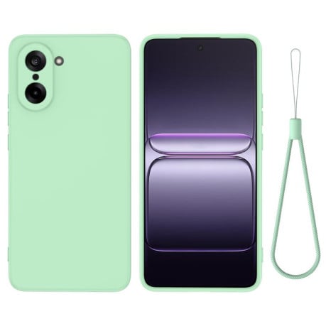 Силиконовый чехол Solid Color Liquid Silicone на OnePlus Nord CE5/Ace 5 Racing - зеленый