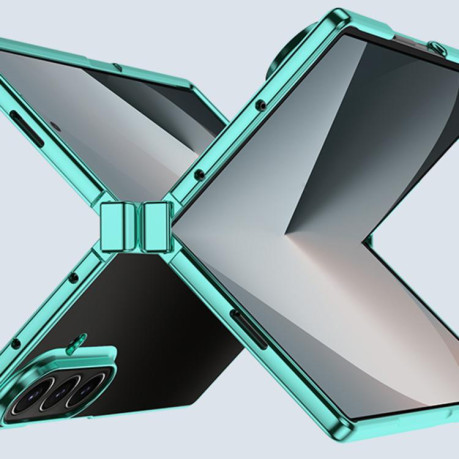 Противоударный чехол 6D Electroplating Full Coverage with Magnetic Ring для Samsung Galaxy Fold 7 5G - фиолетовый