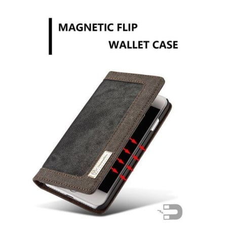 Чехол Книжка CaseMe Magnetic Jeans Темно-серый для iPhone SE 3/2 2022/2020/8/7