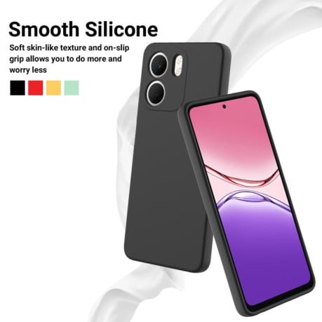 Силіконовий чохол Solid Color Liquid Silicone на OPPO A5x 4G/5G - чорний