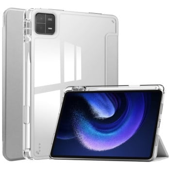 Чехол-книжка 3-Fold Clear Back для For Xiaomi Pad 6 / 6 Pro - серебристый
