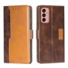 Чохол-книжка Contrast Color для Samsung Galaxy M13 - коричневий