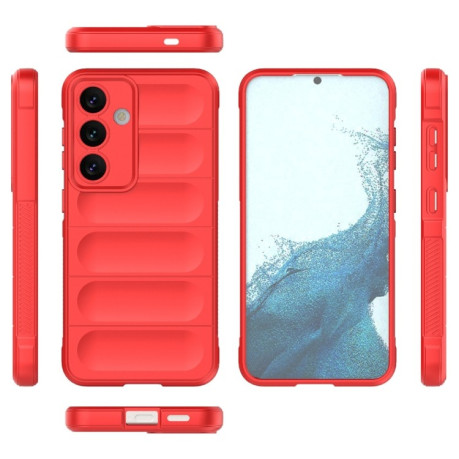 Силиконовый чехол Magic Flannel для Samsung Galaxy S24 5G - красный