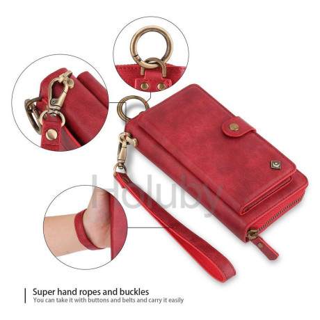 Кожаный чехол- клатч Pola на Samsung Galaxy Note 8 - красный