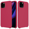 Силіконовий чохол Solid Color Liquid на iPhone 11 Pro-пурпурно-червоний