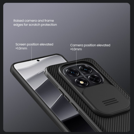 Ударозахисний чохол NILLKIN CamShield Pro на Xiaomi Redmi Note 14 Pro+ 5G - чорний