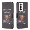 Чехол-книжка Colored Drawing Pattern для OPPO Reno 12 Global - Bear