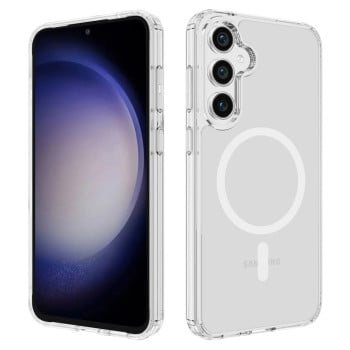 Протиударний чохол Clear Case з MagSafe гібрид твердого та м'якого матеріалу для Samsung Galaxy S23 FE 5G - прозорий