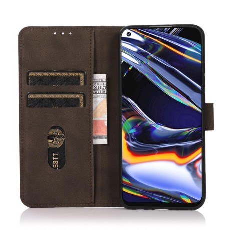 Чехол-книжка KHAZNEH матовая фактура для Redmi Note 15 Pro 5G Global 163.6mm — коричневый