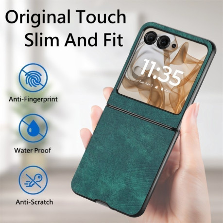 Чохол Vintage Leather PC Back Cover на Motorola Razr 50 Ultra - зелений