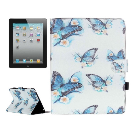 Чехол- книжка  Flowers Butterfly Pattern на  iPad 4 / iPad 3 / iPad 2
