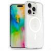 Ударозахисний чохол Glitter Powder TPU Hybrid PC MagSafe на iPhone 16 Pro - прозорий
