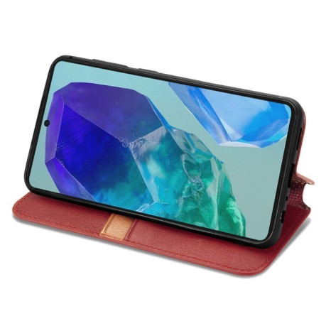 Чехол-книжка Cubic Grid для Samsung Galaxy A16 5G - красный