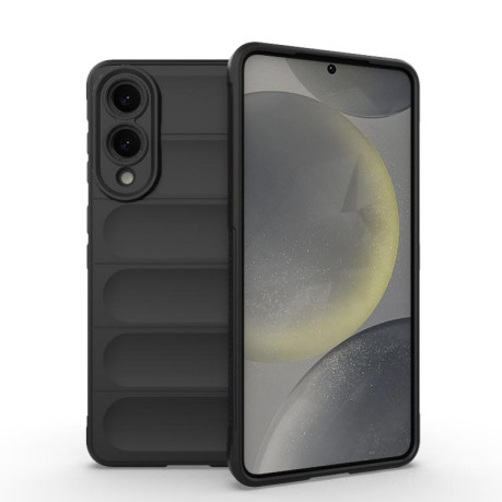 Силиконовый чехол Magic Flannel для Samsung Galaxy S25 Edge 5G - черный