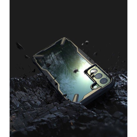 Оригинальный чехол Ringke Fusion X Design durable на Samsung Galaxy S22 Plus - черный