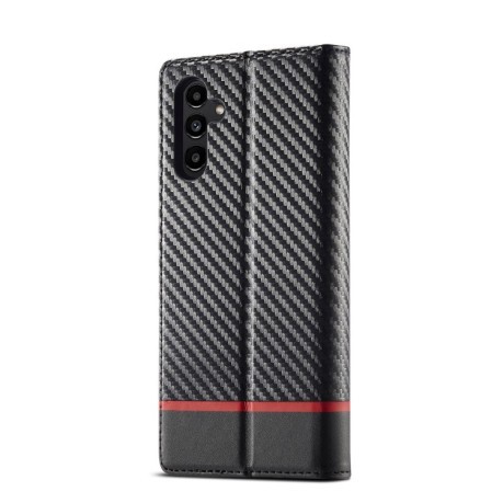 Чехол-книжка LC.IMEEKE Carbon Fiber для Samsung Galaxy A14 4G / 5G - Horizontal Black
