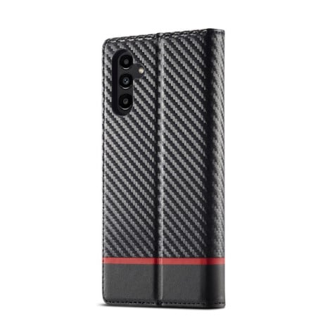 Чехол-книжка LC.IMEEKE Carbon Fiber для Samsung Galaxy S23 FE 5G - Black