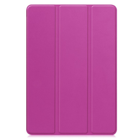 Чехол Custer Texture Three-folding Sleep/Wake-up для Xiaomi Pad 7 / 7 Pro- черный - фиолетовый