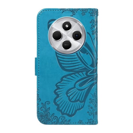 Чохол-книжка Swallowtail Butterfly Embossed Leather для Xiaomi Redmi 14C 4G/Poco C75/Redmi A4 5G - синій