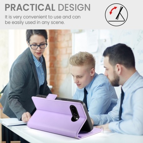 Чехол-книжка Side Buckle Magnetic Frosted Leather для Google Pixel 9a - фиолетовый