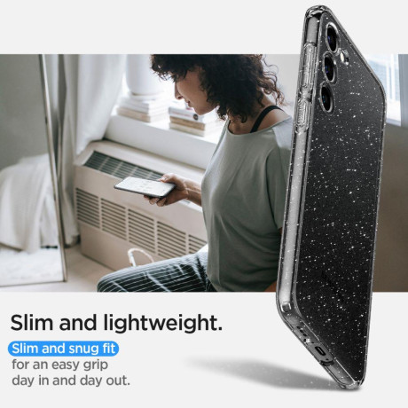 Оригинальный чехол Spigen Liquid Crystal на Samsung Galaxy S23 - GLITTER CRYSTAL
