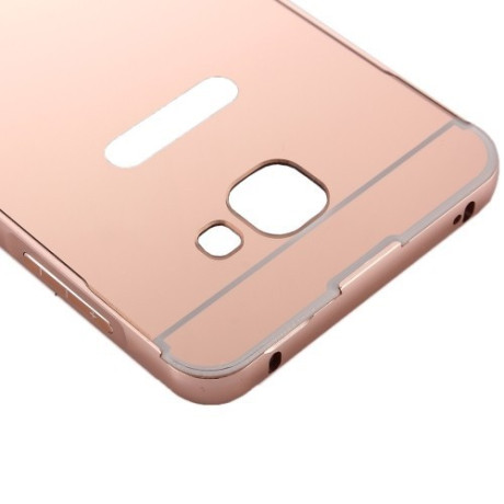 Металевий Бампер та Акрилова накладка Push-pull Style Series Rose Gold для Samsung Galaxy A3(2016) / A310