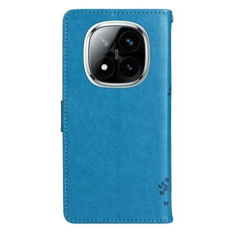 Чохол-книжка Happy Cat Pattern для Xiaomi Redmi Note 14 Pro / 14 Pro+ 5G - синій