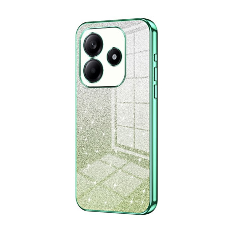 Ударозахисний чохол Gradient Glitter Powder Electroplated на Xiaomi Redmi Note 14 5G - зелений